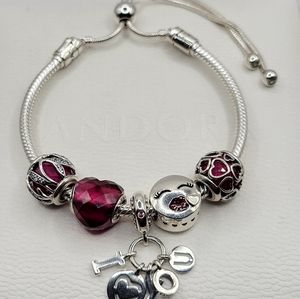 ❤️ 6pc Authentic Pandora LOVE BRACELET GIFT 🎁 SET
